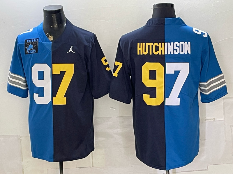 2026 Men Detroit Lions #97 Hutchinson Blue Nike Limited NFL Jersey 0715001